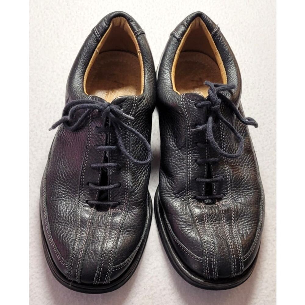 Push Footwear Black Mens Oxfords Comfort Gel Size 8D Leather Upper Gorp Utility